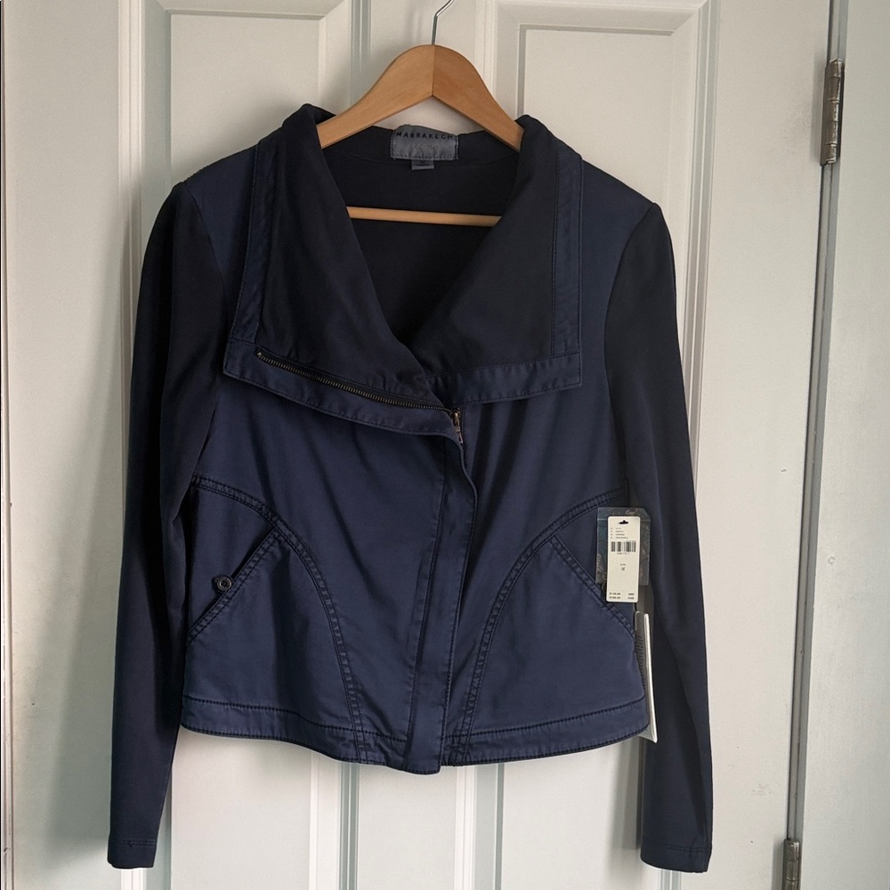 Marrakech Navy Women's Biker Jacket